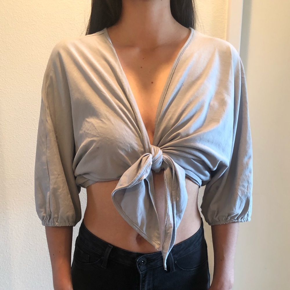 Light Blue Knotted Shirt